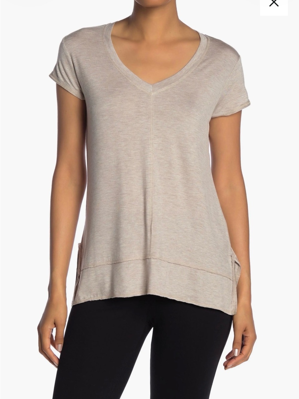 Women's Heather by Bordeaux tunic top BLACK